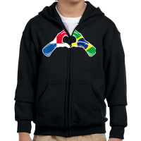 Brazil Panama Flag Brazilian Panamanian Heart T Shirt Youth Zipper Hoodie | Artistshot