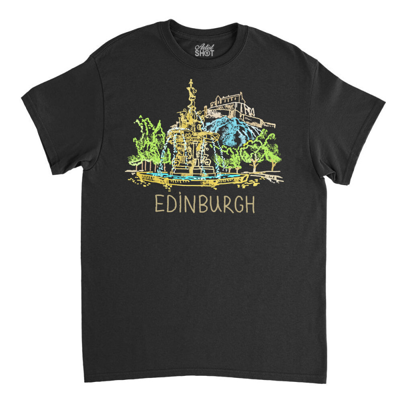 Edinburgh City Scotland Uk Souvenir Gift For Men Women Sweatshirt Classic T-shirt | Artistshot