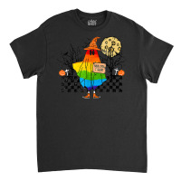 Hitchhiking Ghost Lgbtq Halloween Spooky Season Coming Out Classic T-shirt | Artistshot