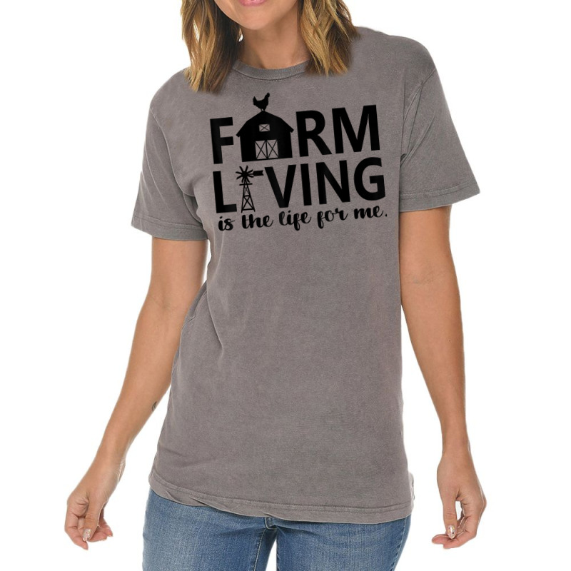 Farm Living Is The Life For Me Inspirational Animal Farm T Shirt Vintage T-Shirt by cm-arts | Artistshot