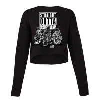 Straight Outta Transylvania Funny Urban Cartoon Vampires T Shirt Cropped Sweater | Artistshot