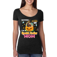 Nothing Scares Me I'm A Spaniel Cocker Dog Mom Witch Hat Women's Triblend Scoop T-shirt | Artistshot