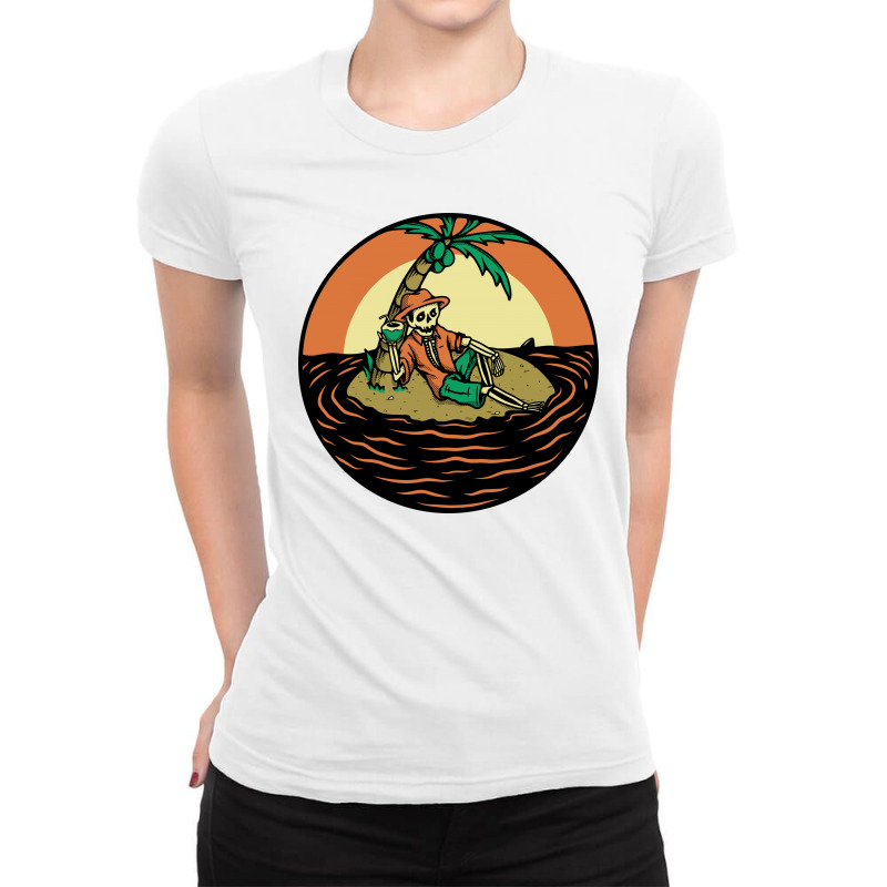 Stranded In Heaven Ladies Fitted T-Shirt by Quilimo | Artistshot