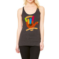 American Sign Language Turkey Happy Thanksgiving T  Shirt Racerback Tank | Artistshot