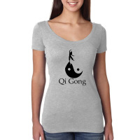 Black Silhouette Art Of Qigong Women's Triblend Scoop T-shirt | Artistshot