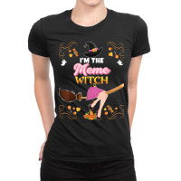 I'm The Meme Witch Broom Candy Pumpkin Family Halloween Girl Ladies Fitted T-shirt | Artistshot