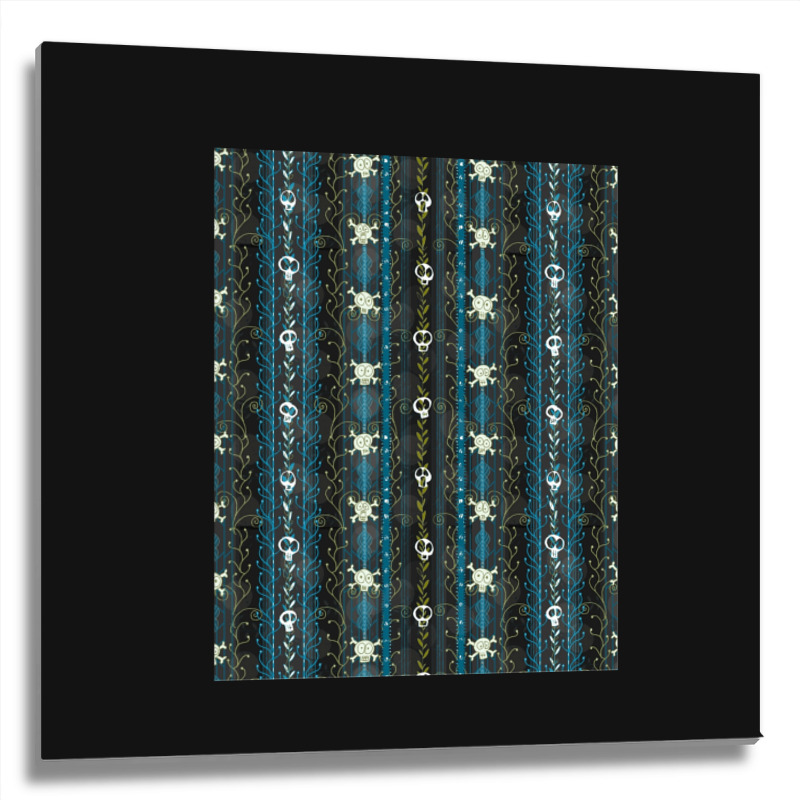 Vines-o-death----aqua- Metal Print Square | Artistshot