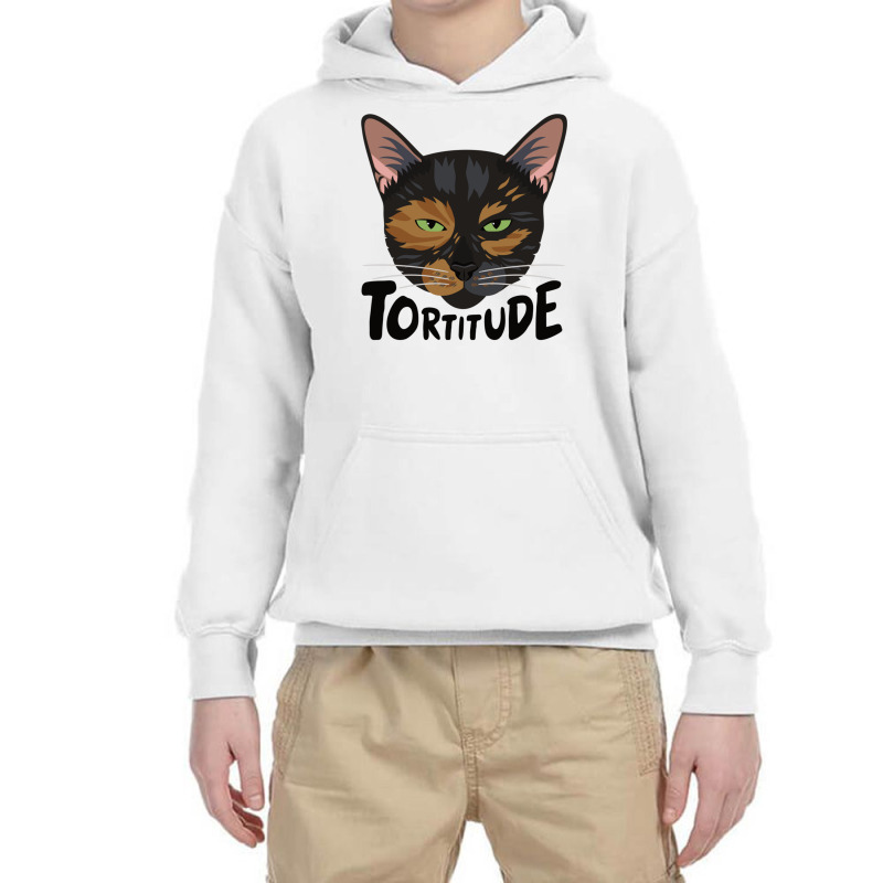 Tortitude Tortoiseshell Cat Sweatshirt Youth Hoodie by fashionsall | Artistshot