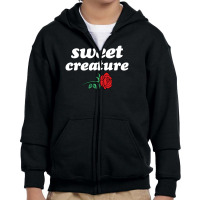 Sweet Creature White Youth Zipper Hoodie | Artistshot