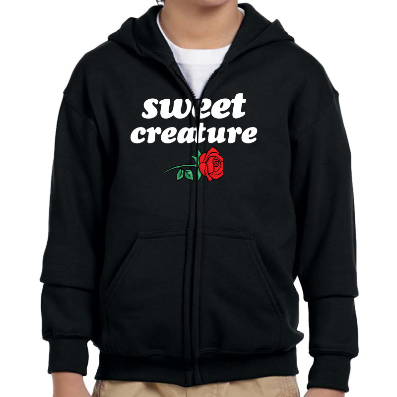 Sweet Creature White Youth Zipper Hoodie | Artistshot