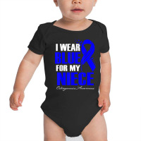 I Wear Blue For My Niece Osteogenesis Awareness Feather T Shirt Baby Bodysuit | Artistshot