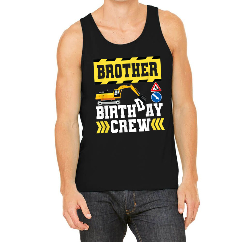 Construction Themed Birthday Shirt Kid Birthday Crew Brother Tank Top by haxemaxagi | Artistshot