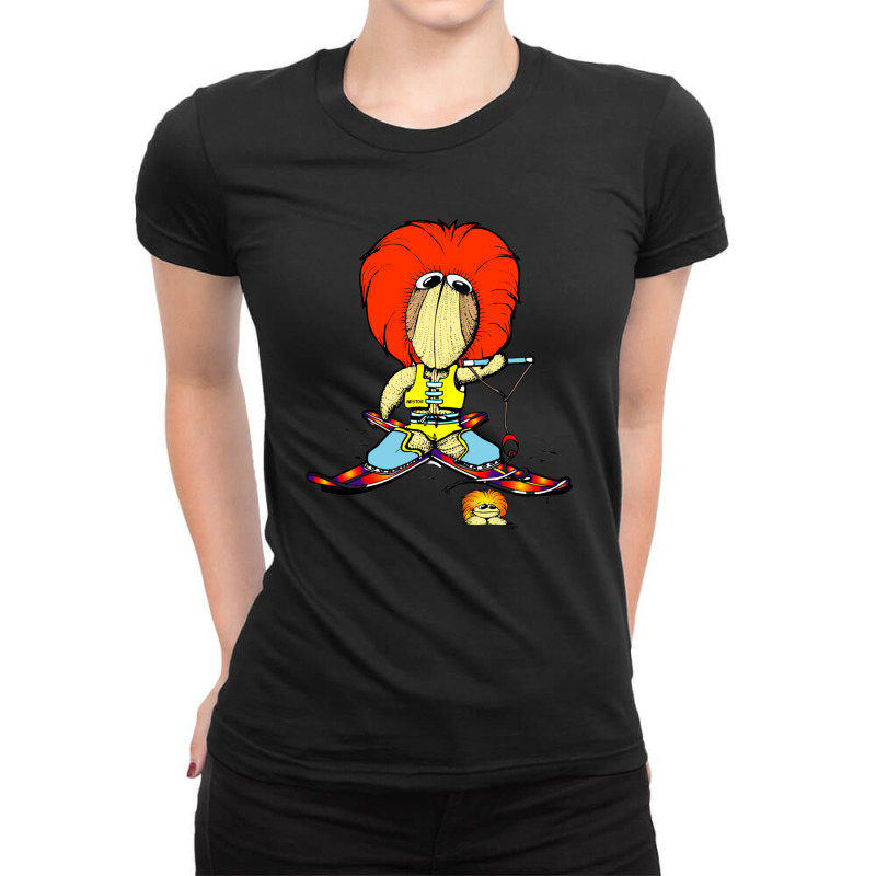 Water Skier Nestor - Clamkin Family Cartoon - Water Skiing Ladies Fitted T-Shirt by PaulDupuy | Artistshot