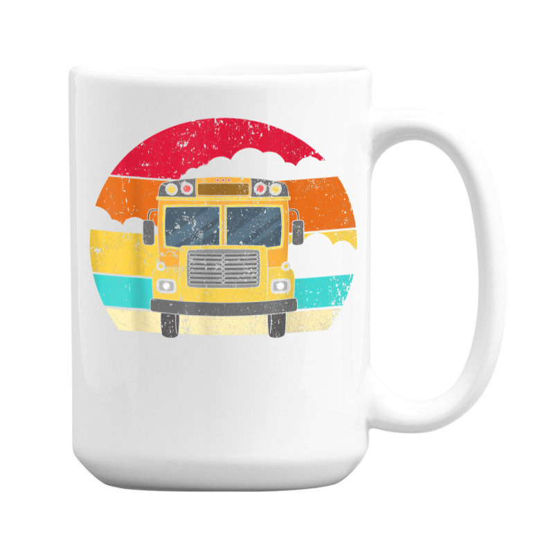 Retro Yellow School Bus For School Bus Driver And Busman 15 Oz Coffee Mug by ShannonFrancis | Artistshot