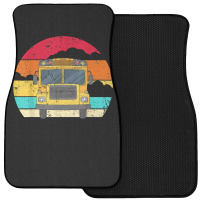 Retro Yellow School Bus For School Bus Driver And Busman Front Car Mat | Artistshot