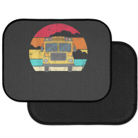 Retro Yellow School Bus For School Bus Driver And Busman Rear Car Mat | Artistshot