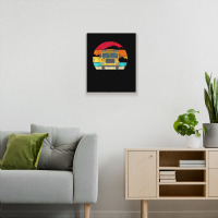 Retro Yellow School Bus For School Bus Driver And Busman Metal Print Vertical | Artistshot