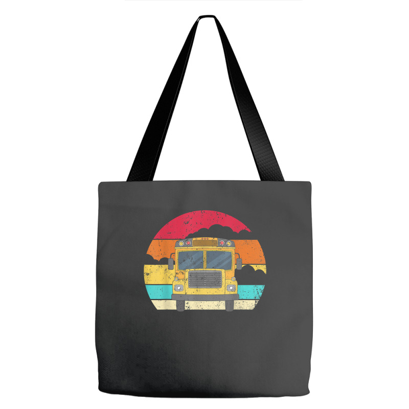 Retro Yellow School Bus For School Bus Driver And Busman Tote Bags by ShannonFrancis | Artistshot