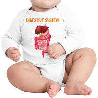 Funny Digestive System Anatomy Anatomical Biology Teacher T Shirt Long Sleeve Baby Bodysuit | Artistshot