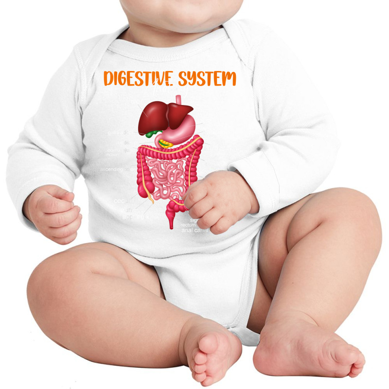 Funny Digestive System Anatomy Anatomical Biology Teacher T Shirt Long Sleeve Baby Bodysuit by gyzhahykaete | Artistshot