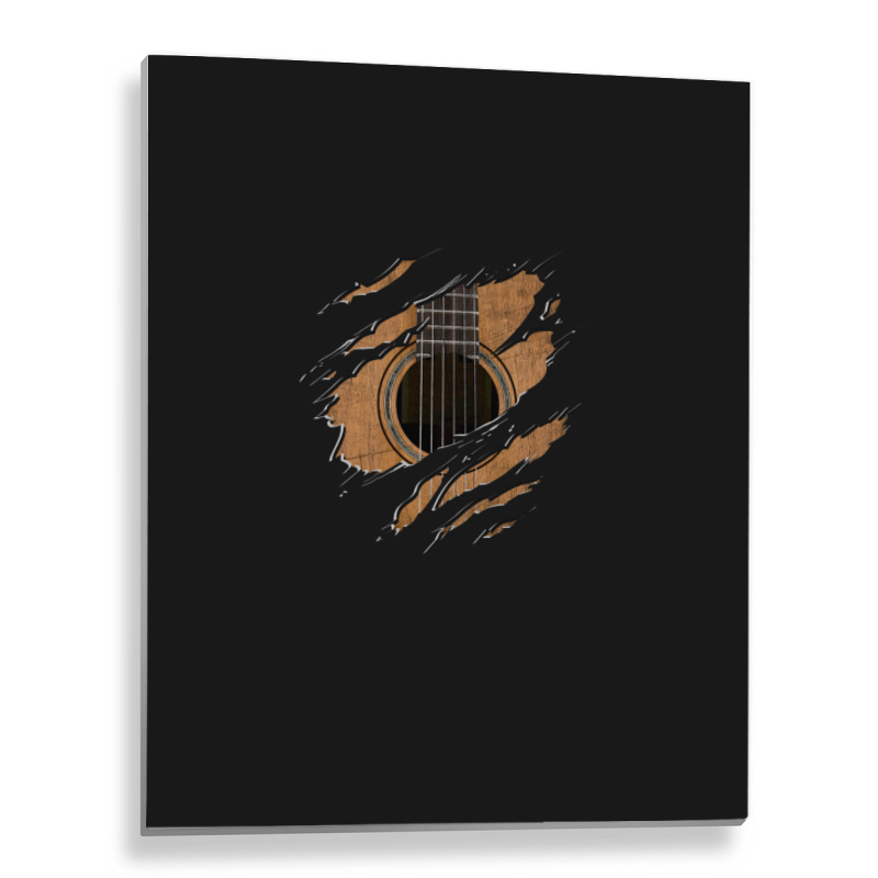 Rip Guitar (version 1) Metal Print Vertical | Artistshot