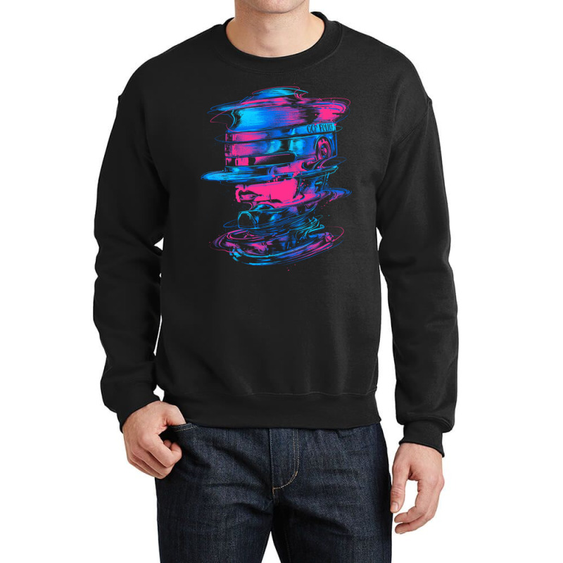 Glitchy Cyborg Crewneck Sweatshirt by cm-arts | Artistshot