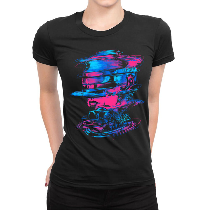 Glitchy Cyborg Ladies Fitted T-Shirt by cm-arts | Artistshot