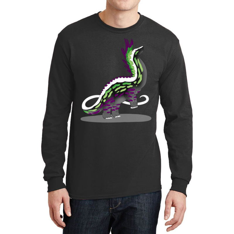 Aroace Pride Dino Long Sleeve Shirts | Artistshot