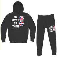 Half American Half Dominican Usa & Dominican Republic Flag T Shirt Hoodie & Jogger Set | Artistshot