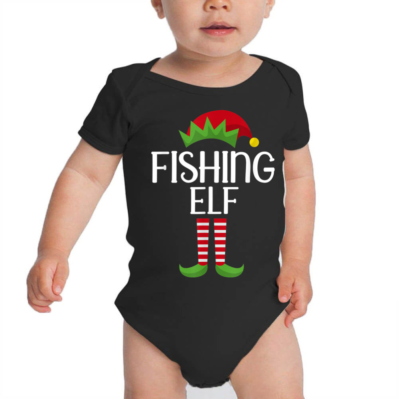 Fishing Elf Family Matching Group Christmas Party Pajama Baby Bodysuit | Artistshot