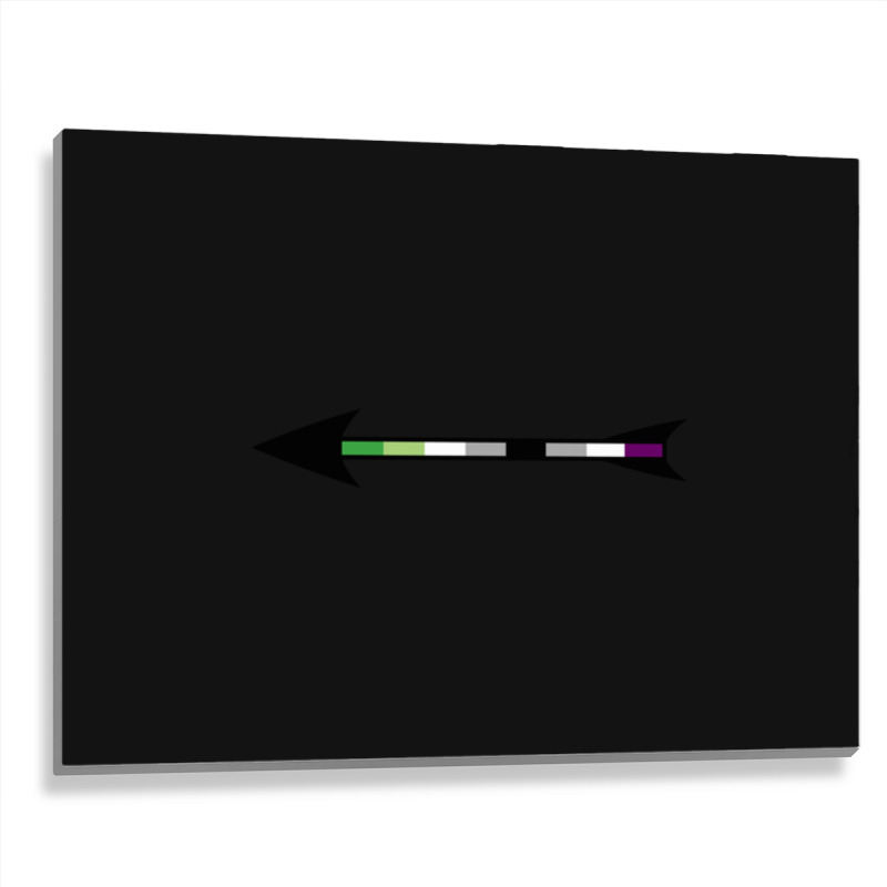 Aromantic Asexual Pride Arrow Metal Print Horizontal | Artistshot