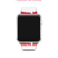 Brooklyn City Skyline Silhouette Apple Watch Band | Artistshot