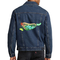 Fish Taco, Fish Taco Art, Fish Taco Vintage, Fish Taco Painting, Fish, Men Denim Jacket | Artistshot