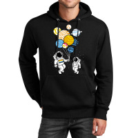 Astronaut Holding Aroace Balloons Unisex Hoodie | Artistshot