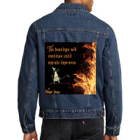 The Beatings Will Continue Until Morale Improves Men Denim Jacket | Artistshot