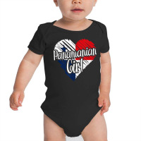 Panama For Girl Panamanian Heart Flag For Women Panameña T Shirt Baby Bodysuit | Artistshot