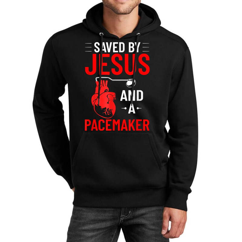 Saved By Jesus And A Pacemaker Heart Disease Awareness Funny T Shirt Unisex Hoodie | Artistshot