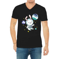 Bunny In Space Oriented Aroace Pride V-neck Tee | Artistshot