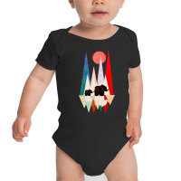 Elephant Forest, Elephant Forest Vintage, Elephant Forest Art, Elephan Baby Bodysuit | Artistshot