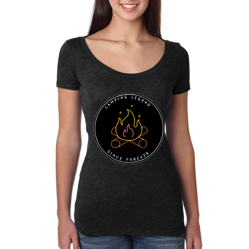 Camping Legend Since Forever Women's Triblend Scoop T-shirt by cm-arts | Artistshot