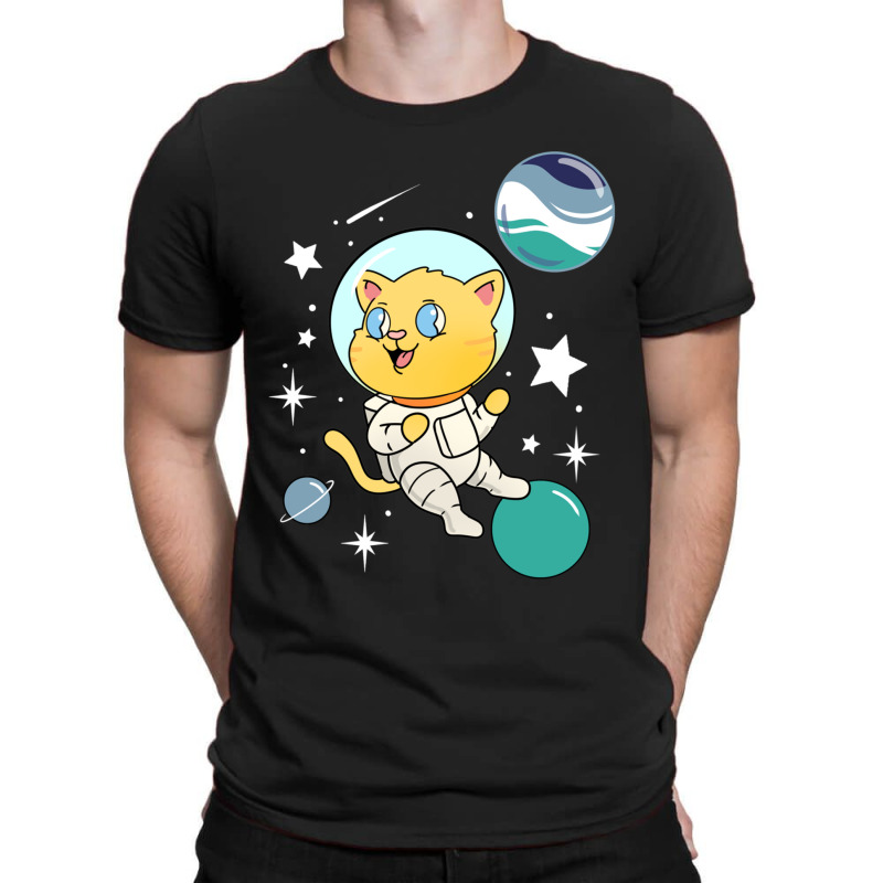 Cat In Space Oriented Aroace Pride T-shirt | Artistshot