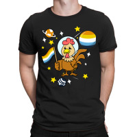 Chicken In Space Aroace Pride T-shirt | Artistshot