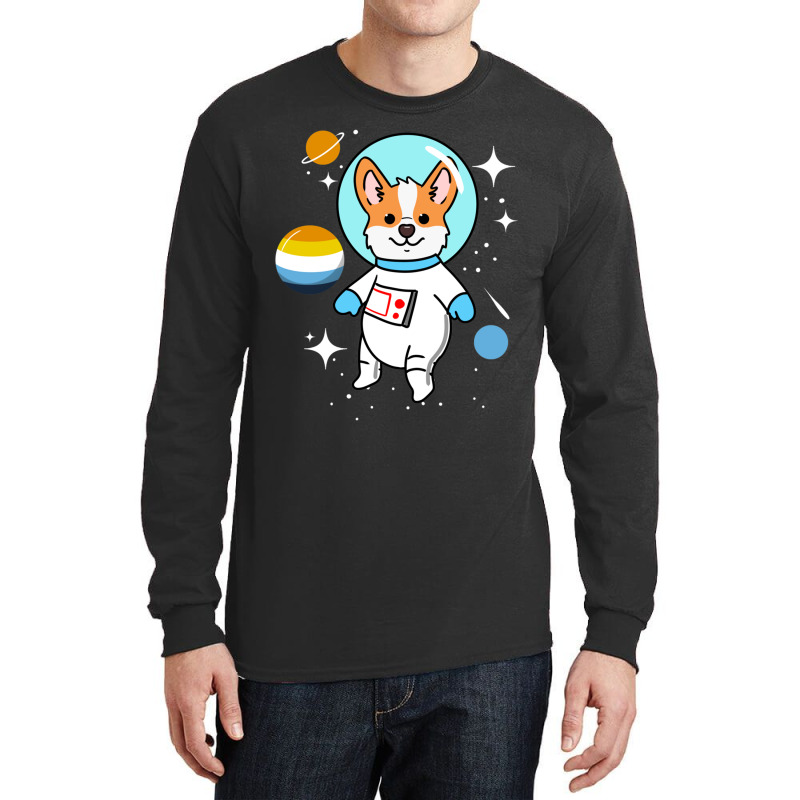 Corgi Space Aroace Pride Long Sleeve Shirts | Artistshot