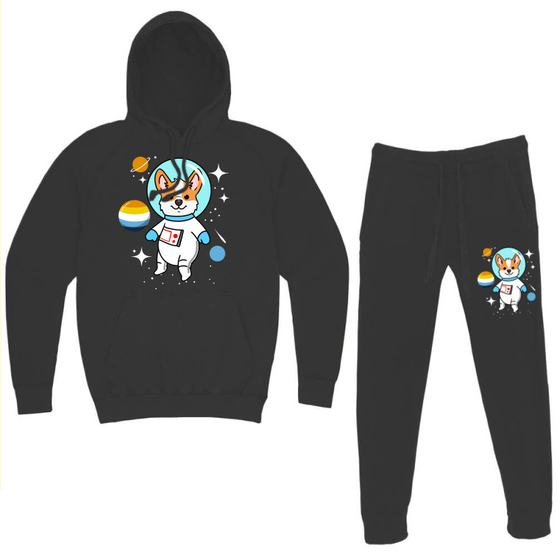 Corgi Space Aroace Pride Hoodie & Jogger Set | Artistshot