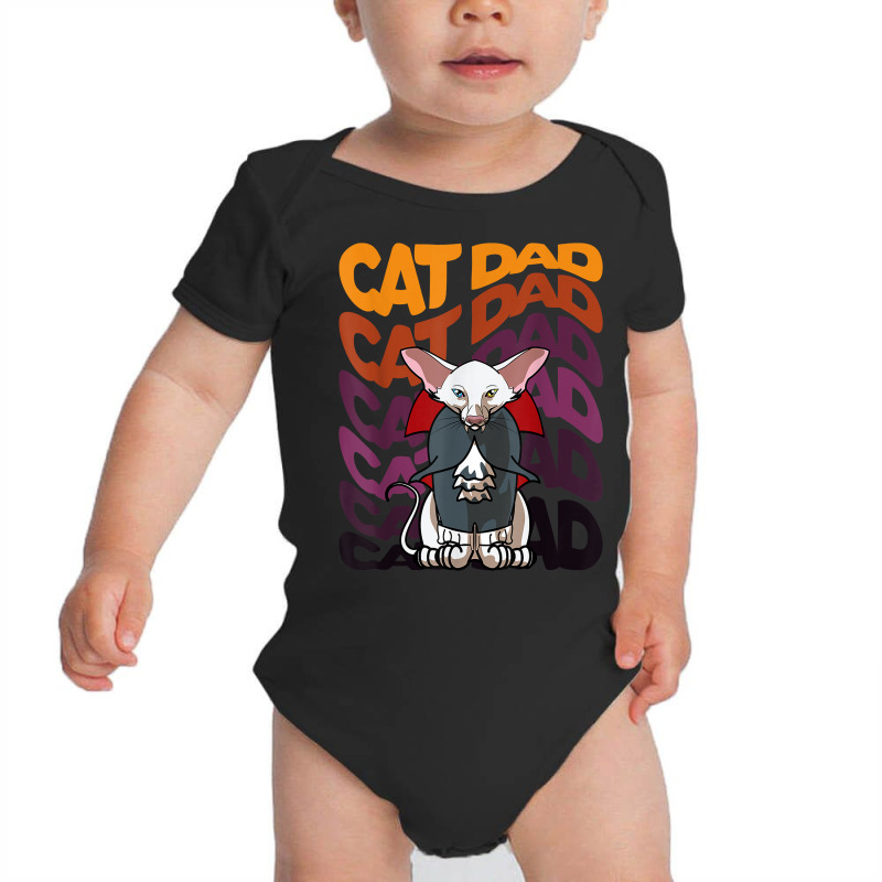 Mens Retro Cat Dad Vintage Halloween Costume Oriental Shorthair T Shir Baby Bodysuit | Artistshot