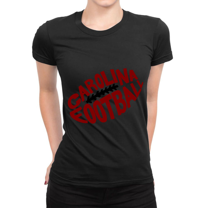 Carolina Football Ladies Fitted T-Shirt by cm-arts | Artistshot