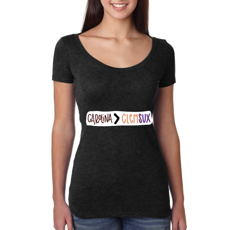 Carolina_gt_clemson Women's Triblend Scoop T-shirt by cm-arts | Artistshot