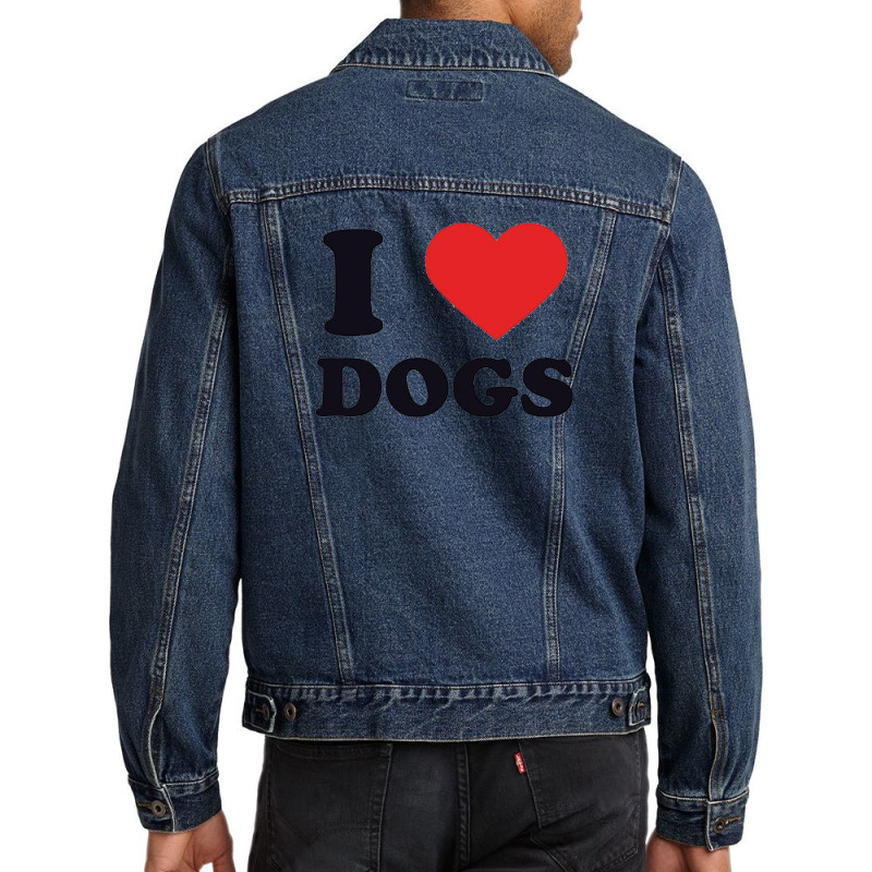 I Heart Dogs Men Denim Jacket | Artistshot