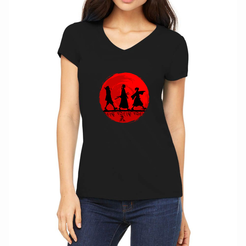 Samurai Women's V-Neck T-Shirt by cm-arts | Artistshot