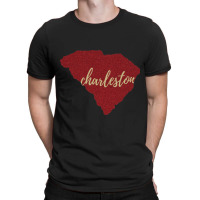 Charleston Maroon Glitter T-shirt | Artistshot